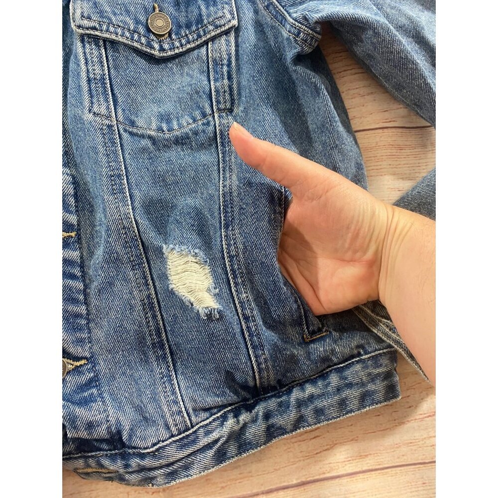 KanCan Women's Blue Denim Tribe Co Ed Cheer Button Front Denim Jacket - XL - Picture 8 of 15